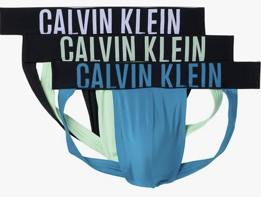 Calvin Klein Men's L 3-Pack Multicolor Intense Power Mirco Jock Straps B13-11